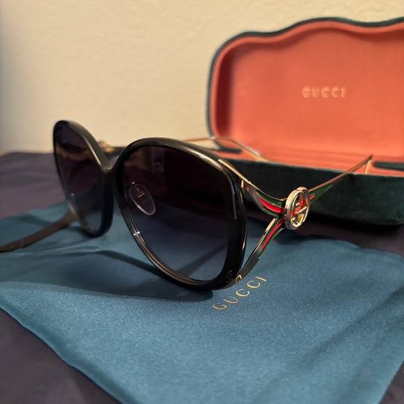 Gucci Oval Rim Designer Sunglasses GG0226SK - Picture 1 of 6